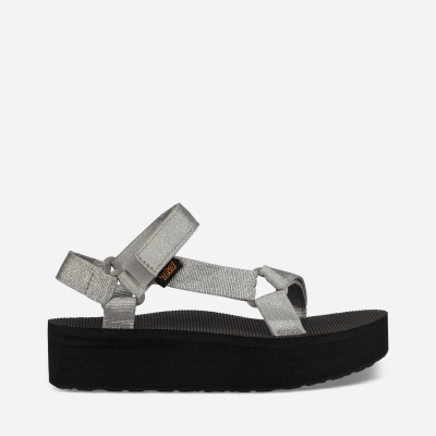 Teva Flatform Universal Women's Metal Silver Sandals CA77037 Canada Sale